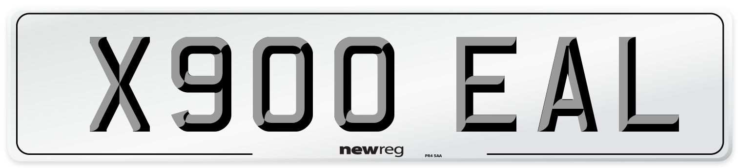 X900 EAL Number Plate from New Reg